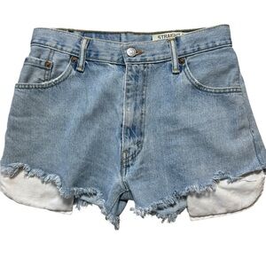 Levi’s 505 Straight Fit Cutoff Denim Shorts Size 28